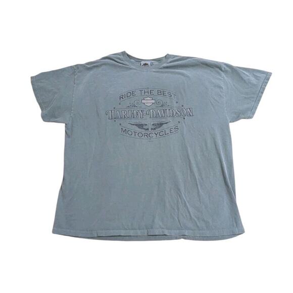 Vtg Harley Davidson T-Shirt Large Green 2006 Santa Barbara California USA Z - Picture 1 of 13